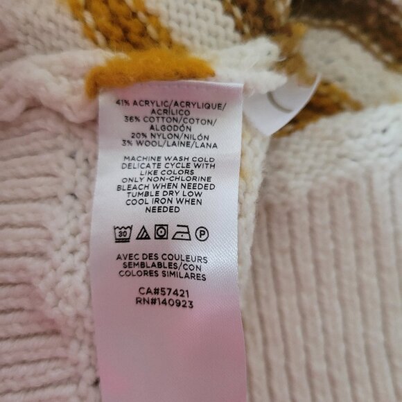 Lou & Gray LOFT Chunky Knit Zig Zag Sweater, Women’s M, Cropped, Like New, EUC - Picture 4 of 6